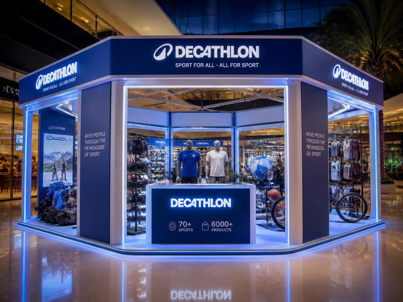 Decathlon mall activation kiosk